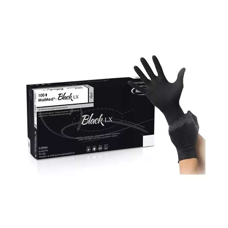 Fist Latex Gloves Black